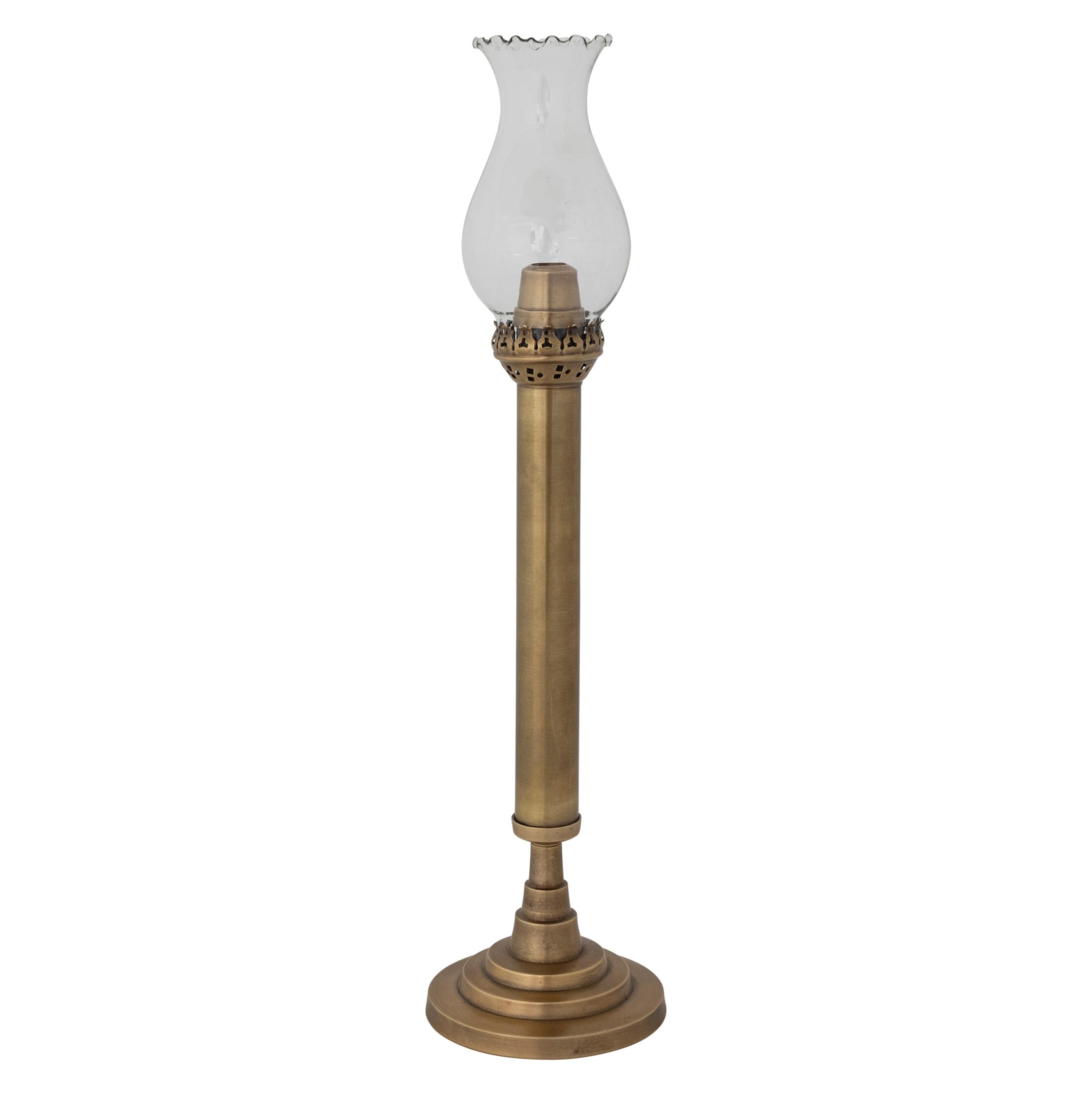 Amazon.com: Creative Co-Op Brass Taper Candle Holder with Glass