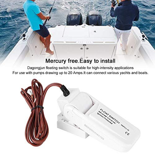 Qiilu Bilge Pump Float Switch, Automatic Boat Bilge Pump Float Switch Ignition Protected for Electric Water Pumps - Image 4