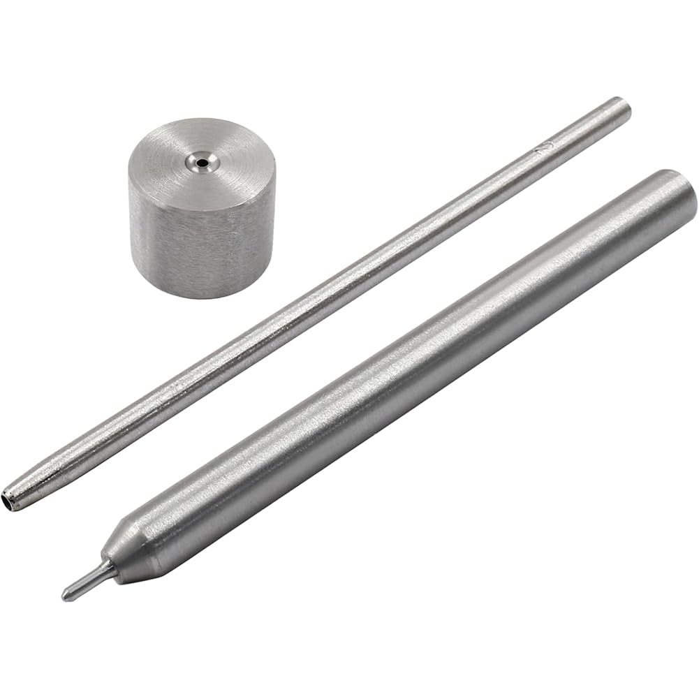 Ehwisbe Eyelet Hole Punch Die Tool,2Mm Grommet Setter Hollow Punch Base& Ram For Leather Crafting Fabric Curtain Diy Projects