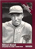 Mule Haas baseball card (Philadelphia Athletics 1929 World Series) 1994 Sporting News Conlan Collection #1138