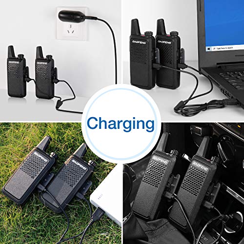 Baofeng Gt-22 Walkie Talkies For Adults Rechargeable, Long Range Two Way Radios With 1500Mah Battery, Portable Handheld Vox Handsfree With Earpieces, Holsters (2 Pack) #TOP5