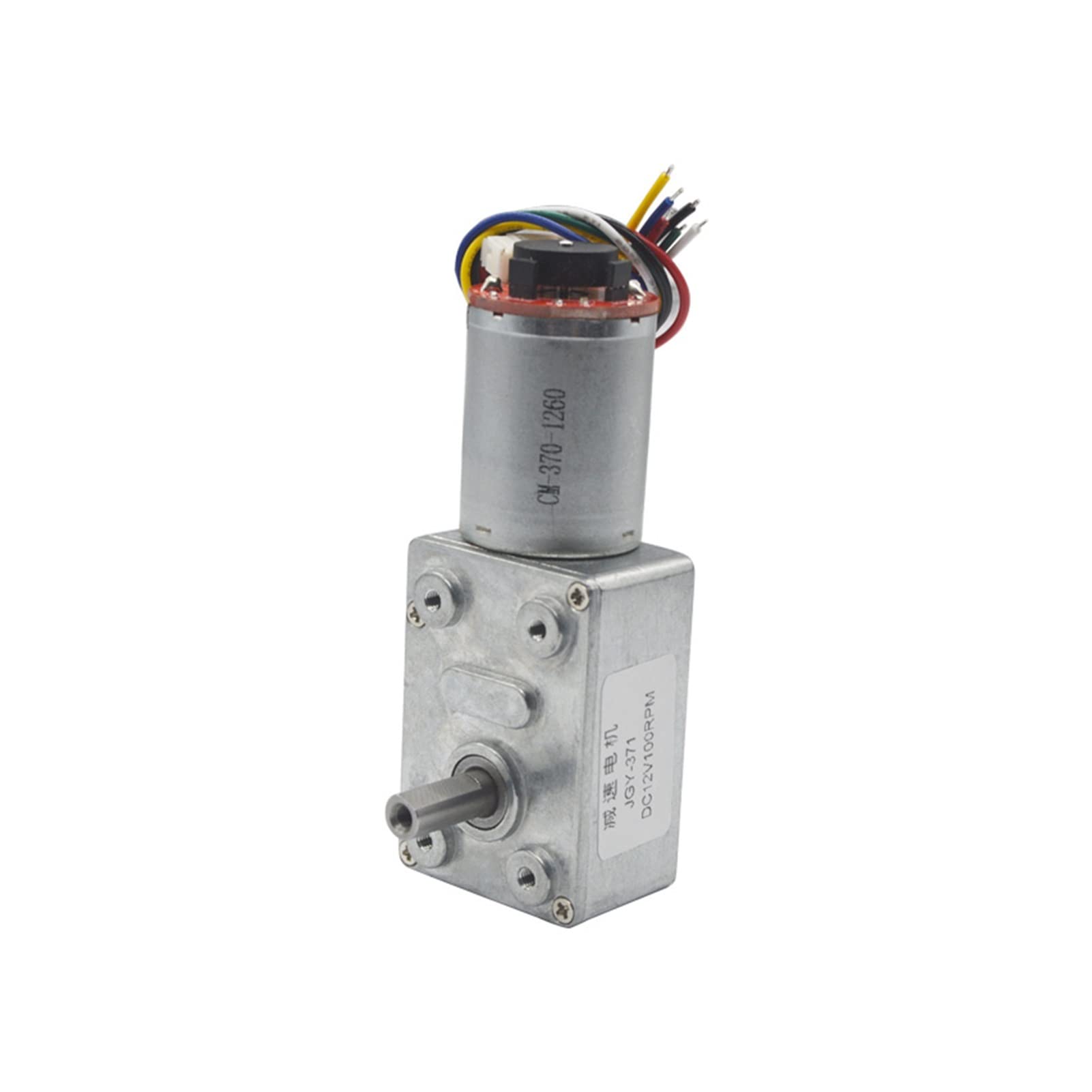 Gleichstrommotor 6 V 12 24 U/min 10 18 23 30 40 90 150 Selbstsperrender Hall-Encoder Schneckengetriebe-Untersetzungsmotor JGY370 Getriebemotoren:, Spannung: DC V)(Dc 6v,90)