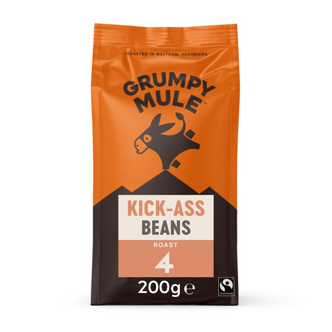 Kick-Ass House Blend Whole Coffee Beans with notes of Caramel and Milk Chocolate 200g