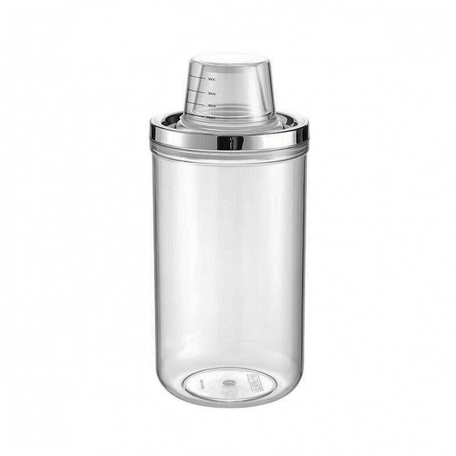 Clear Body Transparent Storage Jar Silver Rim Measurement Jar for Kitchen, 2000ML-image-36