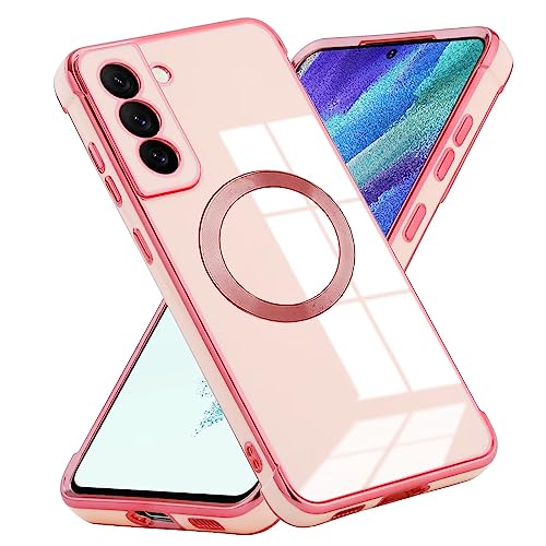 Kaywzo Antichoc Coque pour Samsung Galaxy S21+/S21 Plus 5G,Housse Étui en Brillant Silicone Galvanisé Compatible avec Magsafe,Protection Renforcée Aux 4...