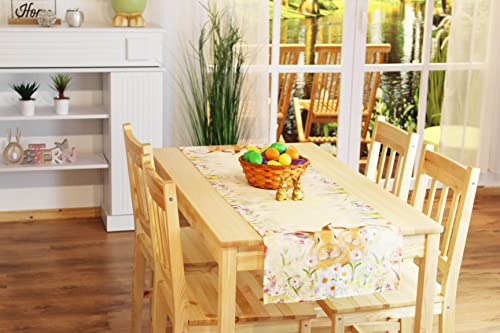 Kamaca serie di lepri su prato di fiori, motivo