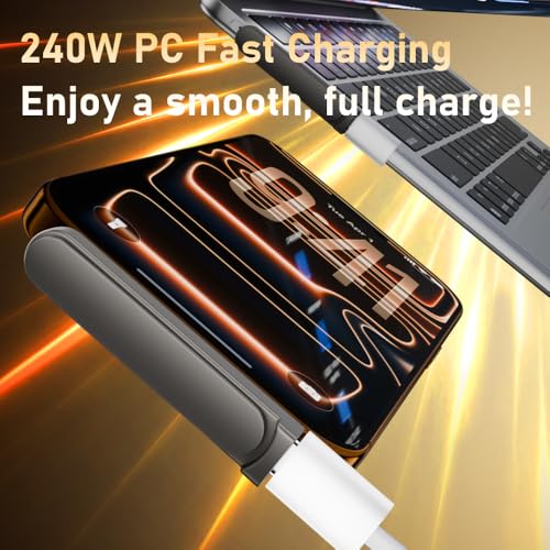 Image of Tobo USB C to USB C Adapter with Foldable Phone Stand, 240W PD Fast Charging Type C Male to Female Converter, 90 Adjustable USB-C Extender for Laptop, Tablet & Smartphone (Charging & Data) TD-1609CC