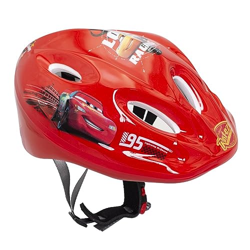 DISNEY Cars Casco de Bicicleta, Niños, Multicolor, 52-56 cm Kopfumfang