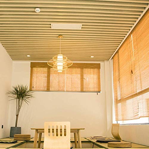 Cortinas Reed / Bambú persianas de rodillo de madera ciega persianas opacas Bambú Vertical persianas venecianas, puerta partición interior y exterior, tamaño adaptable / Persiana enrollable de aislami