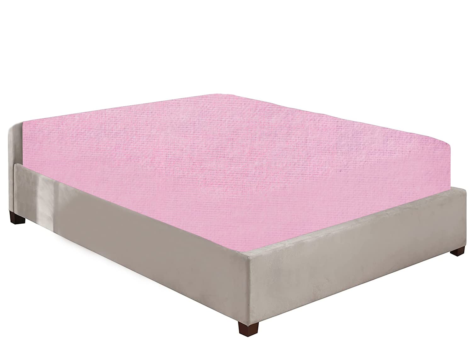 Niys Luxury Bedding Pink 100% Brushed Cotton Flannelette 40Cm/16" Extra Deep Fitted Sheets In 12 Colours (, Super King)