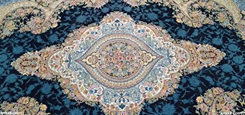Image of High Density Export Quality Classical Pure Silk Carpet for Your Hall & Living Room 5 X 7 Feet (90x150 cm) Ivory Multi