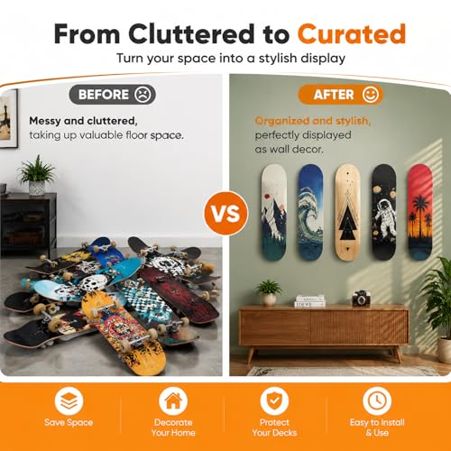 GZQIUYI 10-Pack Aluminum Skateboard Hanger