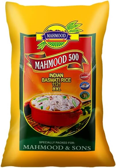 Mahmood 500 Indian 1121 Basmati Rice, 5 kg