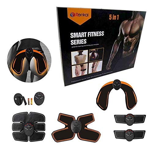 Tonificador 5 Em 1 Muscular Abdominal Estimulo Eletrico Abdomen Pernas Bumbum