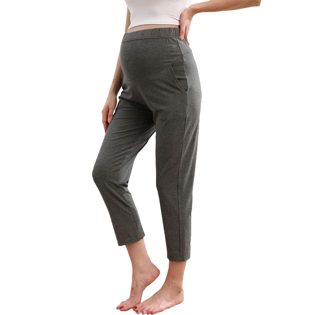 COLOMI Casual spodnie ciążowe, damskie legginsy ciążowe, wygodne spodnie dresowe
