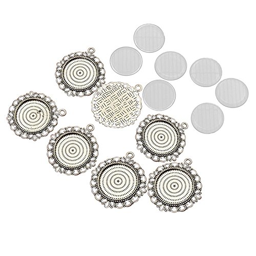 PandaHall Transparente Vetro Cabochon d' Oro Lega