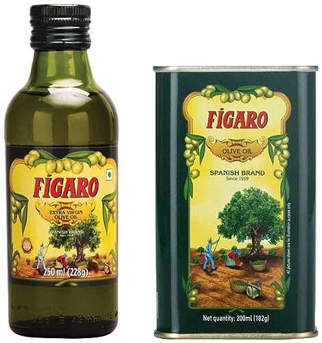 Image of Figaro Extra Virgin Olive Oil, 250ml + Figaro Olive Oil Tin, 200ml