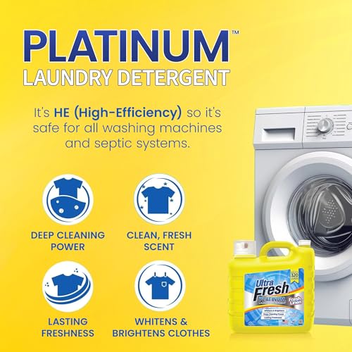 Image of Ultra Fresh 2 Pack Platinum Liquid Laundry Detergent up to 320 Loads, Fresh Linen - Deep Cleaning Power and Fresh Scent for Washing Clothes