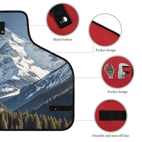 Delantal resistente con bolsillos multiusos para carpintería miniatura 3