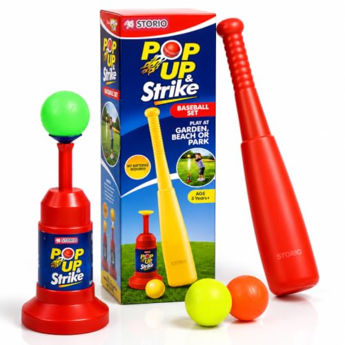Image of Storio Baseball Shooter Bat, Pitcher Ball Power Shot Launcher Game for Kids