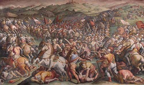 Art poster la bataille de Marciano Vasari - Impression sur toile 60x90cm