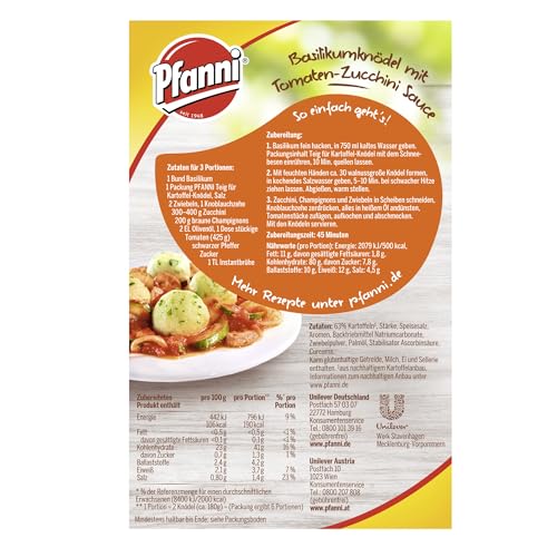 Pfanni Teig für Kartoffel-Knödel Halb & Halb der Klassiker für ein leckeres Kartoffelgericht aus nachhaltigem Anbau 9x 318g – Bild 3
