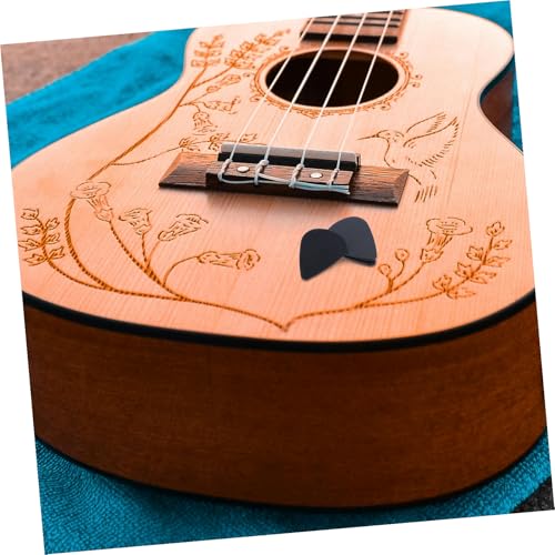 TINEASUR 10個 黒セルロイド製ギターピック 薄型 アコースティック ベース エレキ対応 滑らかな弾き心地と快適グリップ 初心者から上級者まで