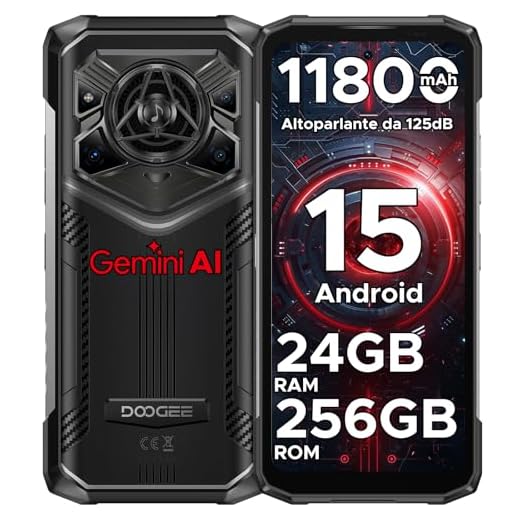 DOOGEE Blade 20 Pro Rugged Smartphone Android 15, 24GB+256GB/2TB TF, Octa Core Telefono indistruttibile, 11800mAh con Visione Notturna Celluare Antiurto, 50MP/NFC/Fingerprint/Face ID/OTG/Widevine L1
