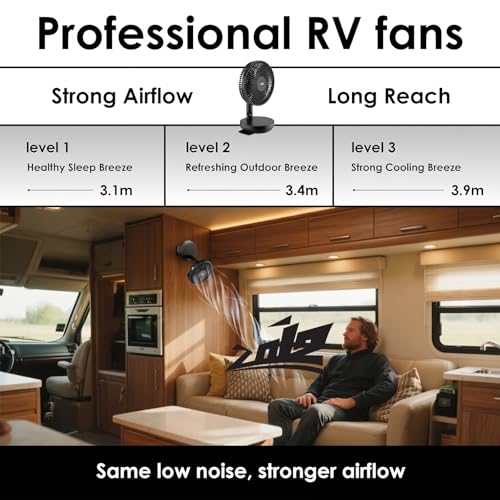 ZOIZ 12V RV Fan with USB-C