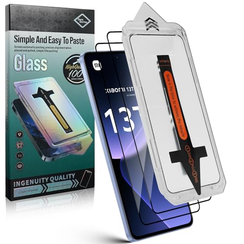 LiiLaa Schutzfolie für Xiaomi 13T / 13T Pro für Panzerglas [Automatische Installation] [Full Screen] [Perfekte Passform] HD-Klar Displayschutz 9H Härte Schutzglas 2 Stück