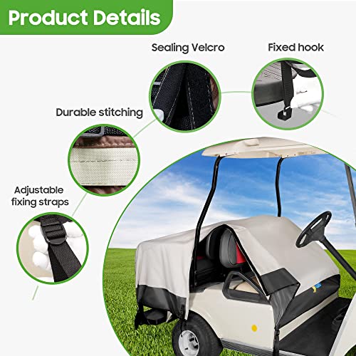 10L0L Waterproof Golf Buggy Cover Seat Cover Protector for 4 Passenger for Yamaha EZGO Club Car Golf Cart Cover to Keep Seats Dry and Protected - Image 3