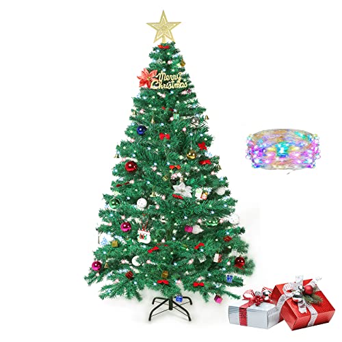 CHINZIO Albero di Natale Artificiale 180 cm, Realistico Abete di Natale Artificiale, Facile Montaggio, PVC, Lgnifugo, Albero Natale con Supporto in Metallo (Verde）