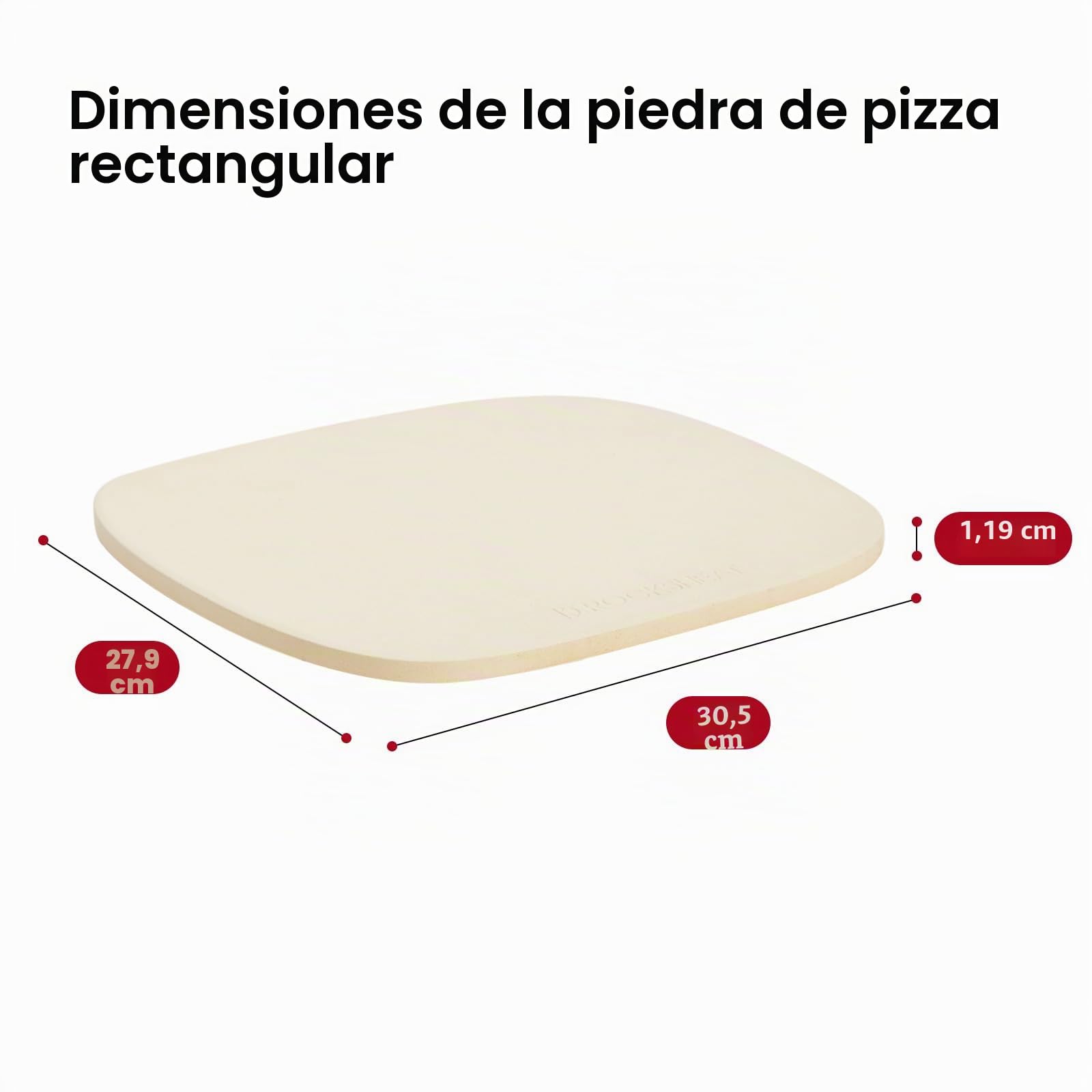 Piedra para pizza, forma única, 30 x 28 cm, piedras de pizza para horno, parrilla, barbacoa, piedra de cordierita resistente para hornear pizza, pan y galletas, diseño irregular innovador