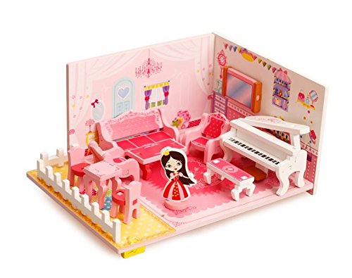 Kids Wooden 3D Puzzle Doll House Music Living Room by Babyhugs