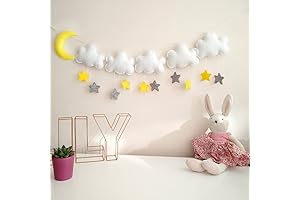 5ft Felt Clouds and Star Wall Hanging Decoration