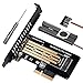 Produktbild Speedbyte M.2 PCIe Adapter mit M2 SSD Lüfter Kühlkörper M2 NVME (M-Key) 2280 2260 2242 2230 zu PCIe 3.0 x 4 Adapter Host Controller Expansion Card Low Profile Bracket for Motherboard PCI Express