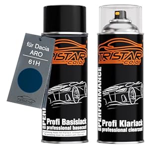 Tristarcolor Dacia 61H Basislack Klarlack Spraydosen Set