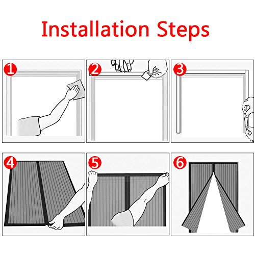 BAtech Zanzariera Magnetica per Porte 95 x 210cm|