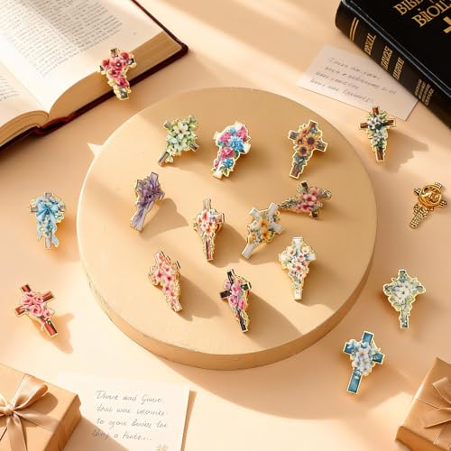 Image of Landical 30 /60 Pcs Cute Enamel Pins Bulk Plant Flower Animal Halloween Gothic Fall Pumpkin Cartoon Lapel Pin Brooches Jewelry Gift for Backpack Clothes Hats Accessories