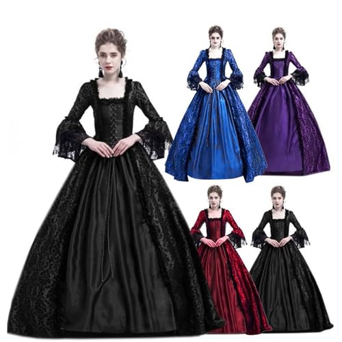 Women's Gothic Dress Victorian Medieval Queen Costume Masquerade Ball Gown - image 1