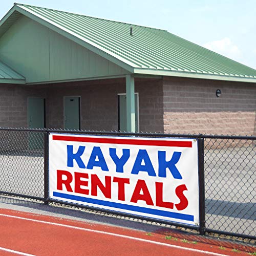 Bâche publicitaire extérieure location de kayak en vinyle 2x4 ft