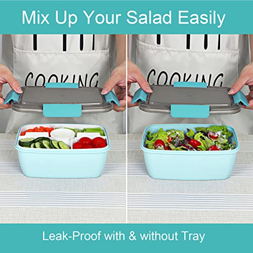 Image of Caperci Large Salad Container Bowl for Lunch