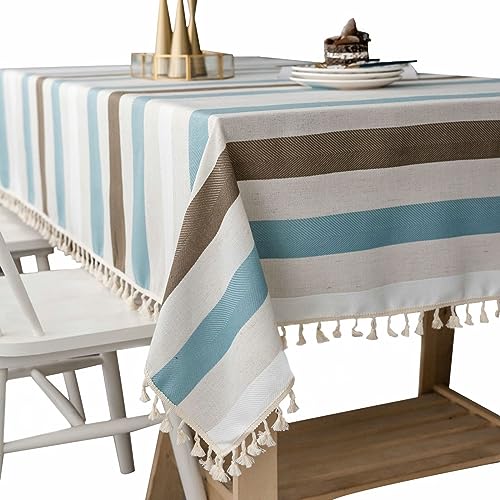 Nappe de Table Carrée Tricolore pour Décoration de Table Basse et Repas - 6