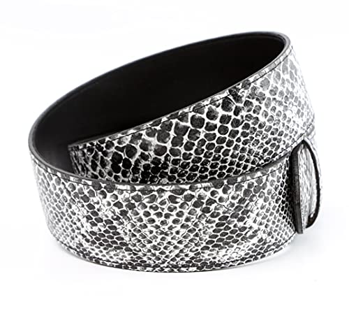 White Python Snake Belt 1.75" Wide Removable Buckle (Xl) #TOP2