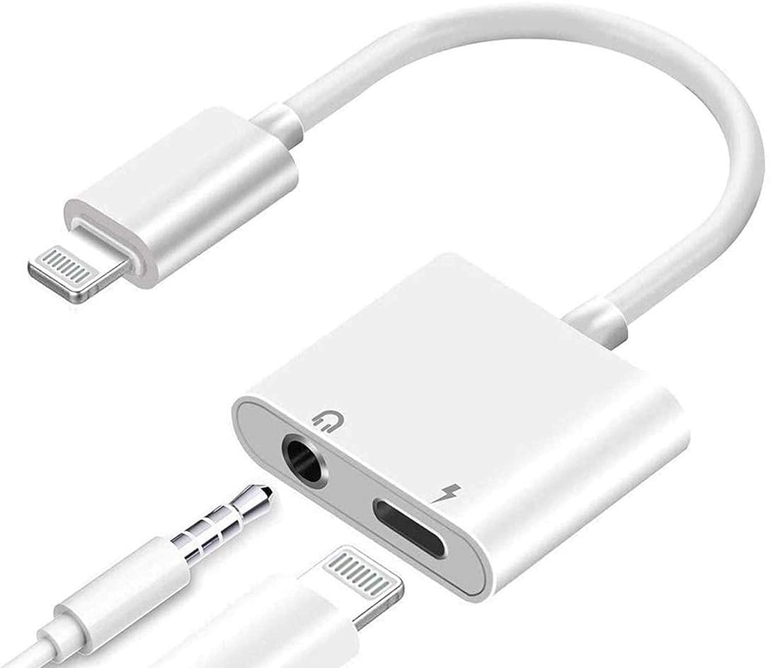 TEZINICX i-Phone Headphones Adapter, 2 in 1 Lightning to 3.5 mm Headphone/Earphone Jack Adapter Aux Audio & Charger Cable Splitter for i-Phone 14/13/12/11/X/8/7/SE/6S, Support All iOS (B0CQ8PWPSW) Amazon Price History, Amazon Price Tracker