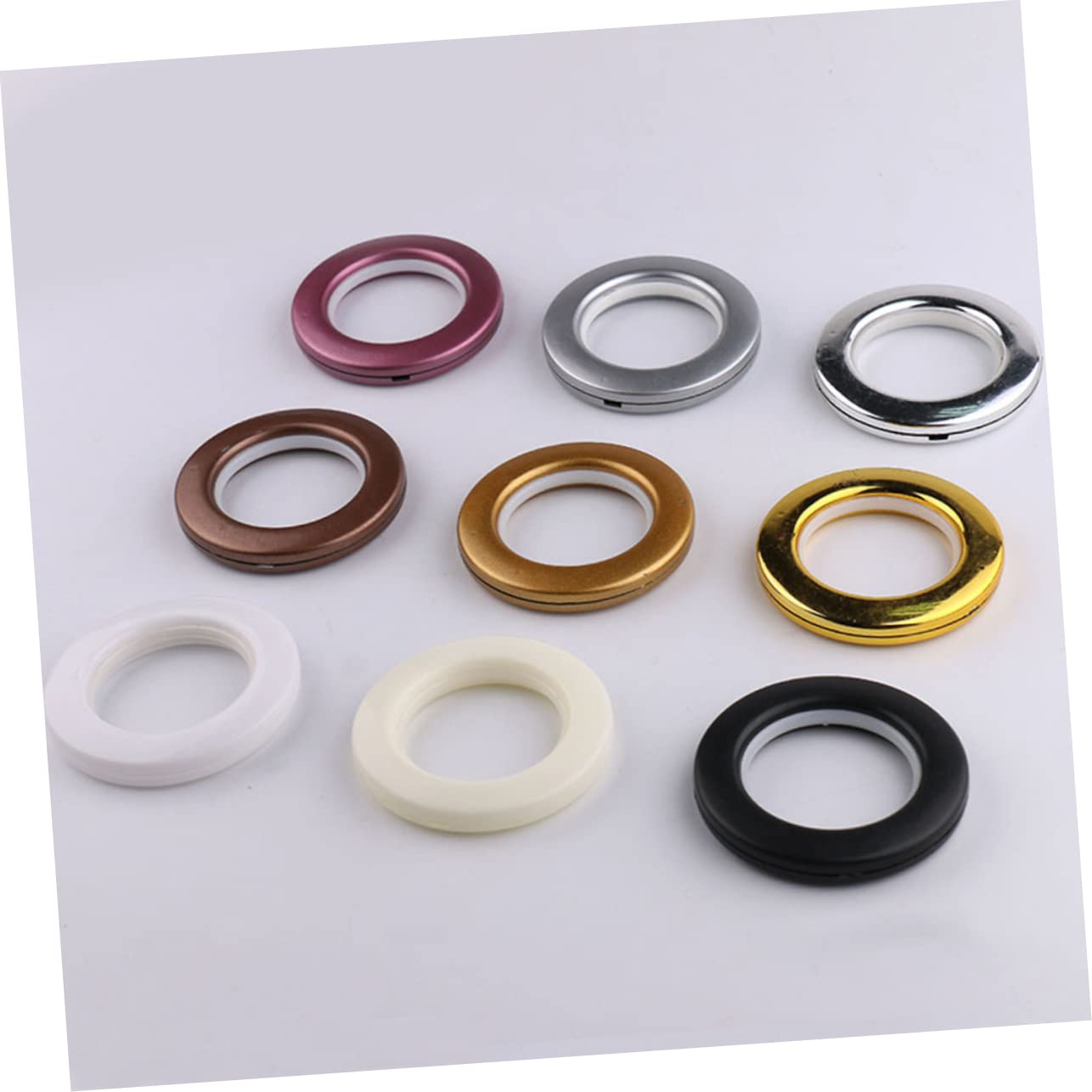 Lot de 80 Œillets De Rideaux pour Tringle À Rideau Accessoires en Plastique pour Chambre À Coucher