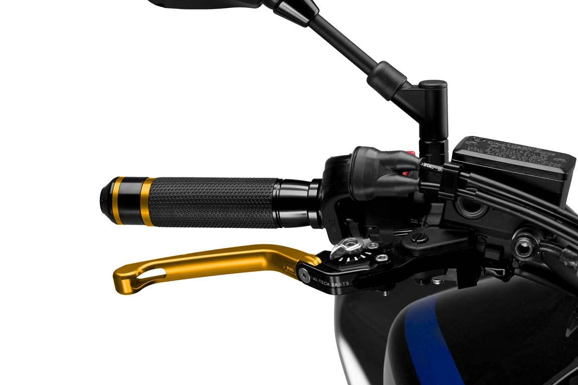 Puig 110OP Foldable Brake Lever with Silver Selector, Gold