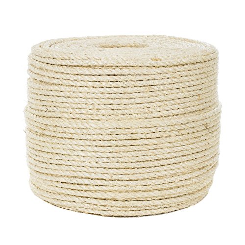 Cuerda de Sisal Natural para Rascador de Gatos 25 ft 3/8 in miniatura 1