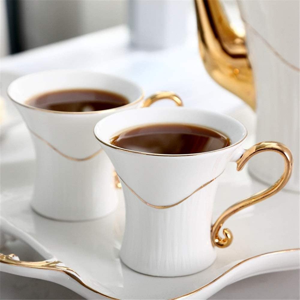 8-częściowy zestaw obiadowy porcelanowy emaliowany kubek do herbaty z tacą na kawę, zestaw do herbaty zestaw do herbaty, zestaw do kawy