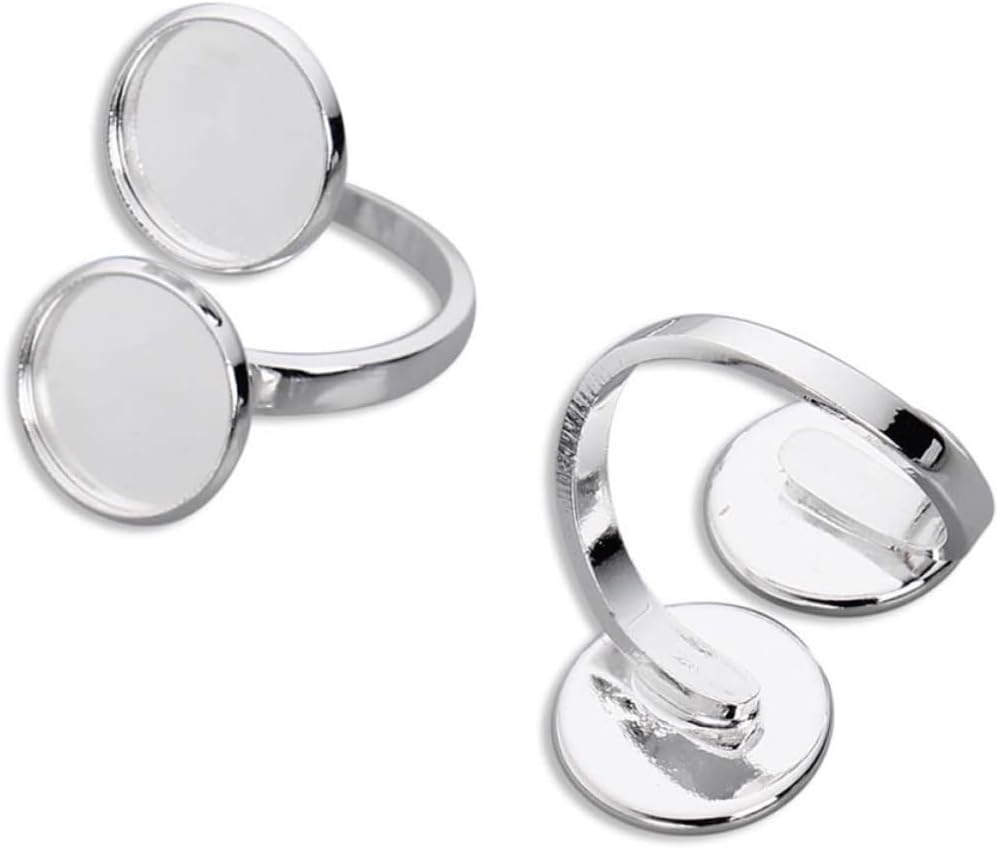 GANAZONO Ring Portable Jewelry Holder Copper for Adjustable 5pcs DIY Tray Making, Stainless Steel Ring Base with Compact Design Jewellery Making and Crafting Accessories Home image 2